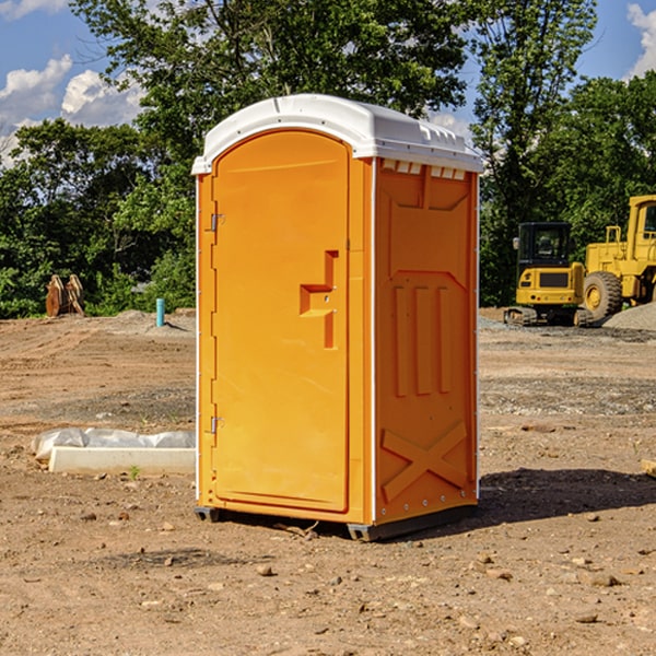 how often are the portable restrooms cleaned and serviced during a rental period in Flowery Branch Georgia